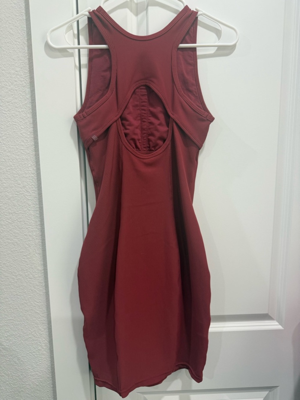 Lululemon Sleeveless Ribbed Dress - Deep Red - Picture 3 of 5
